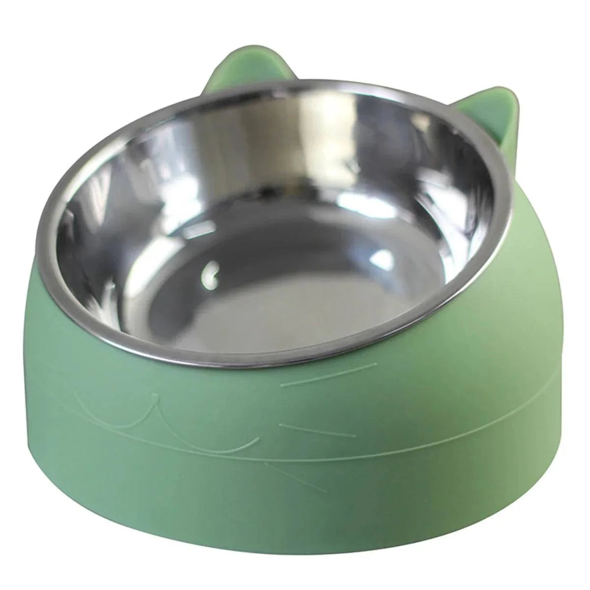 Stainless Steel Cat Bowl | Cat Ear Stainless Bowl | Jo's Pet Deal's