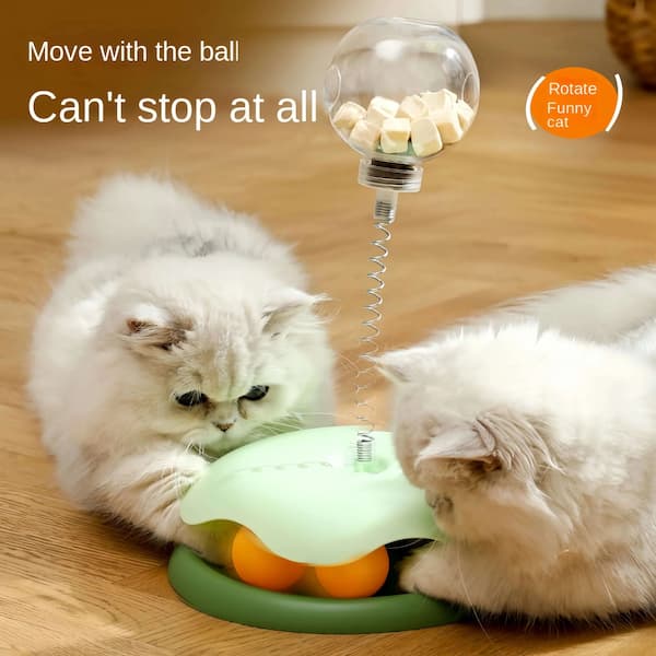 interactive treat dispensing toy for cats and dogs puzzle feeder slow pet enrichment toy