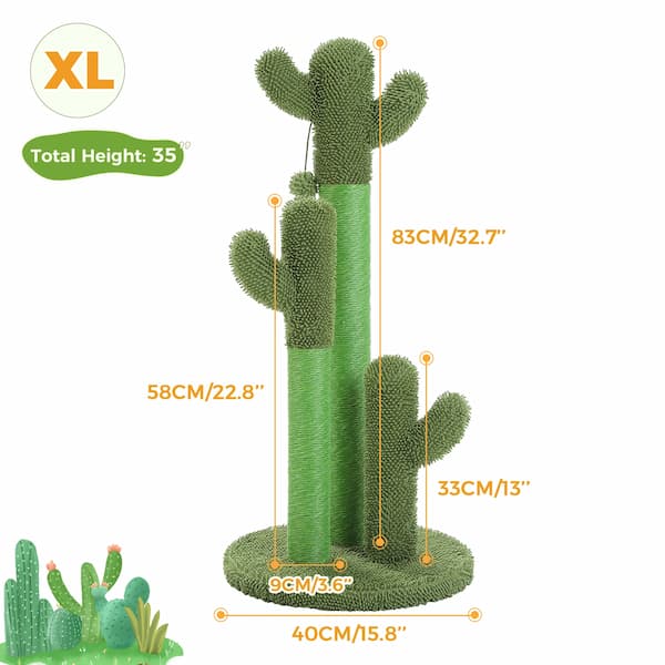 cactus cat scratching post for indoor cats with sisal rope