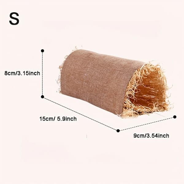 Measurement chart of a small wooden tube with dimensions labeled
