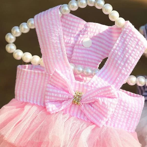 cute lace summer dress for small dogs and cats lightweight pet outfit