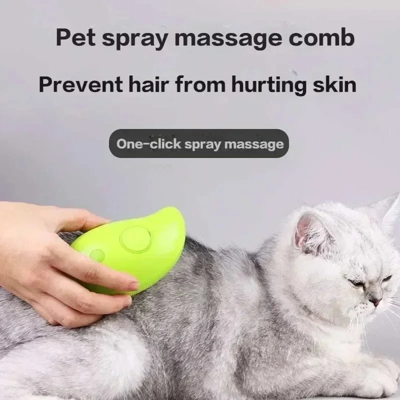 3 in 1 Pet Steamer Brush Electric Spray