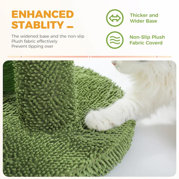 kitten playing on cactus cat scratcher indoor pet furniture