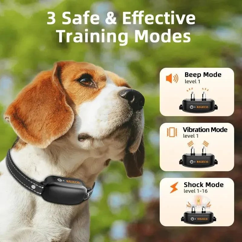 ROJECO Electric Dog Training Collar | Waterproof, Rechargeable Remote-Controlled Pet Trainer