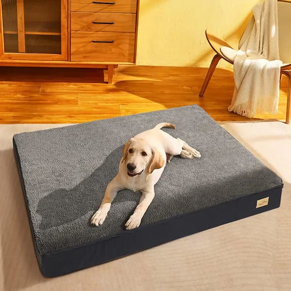 orthopedic support dog bed large dog washable waterproof grey mattress
