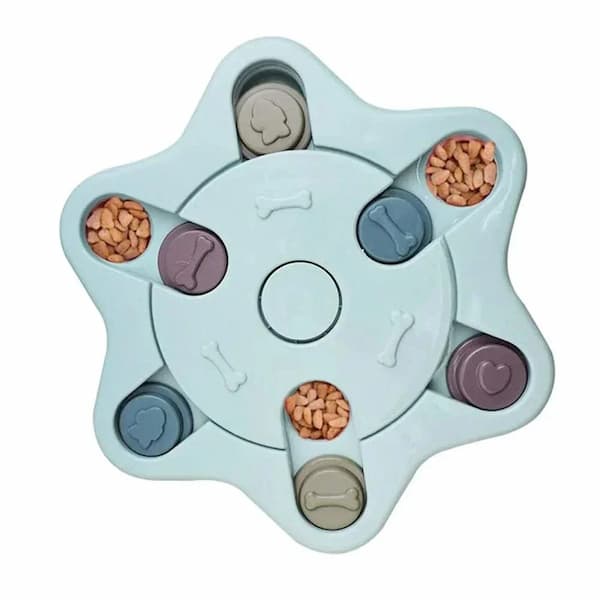 Dog and cat slow feeder puzzle toy for healthy eating