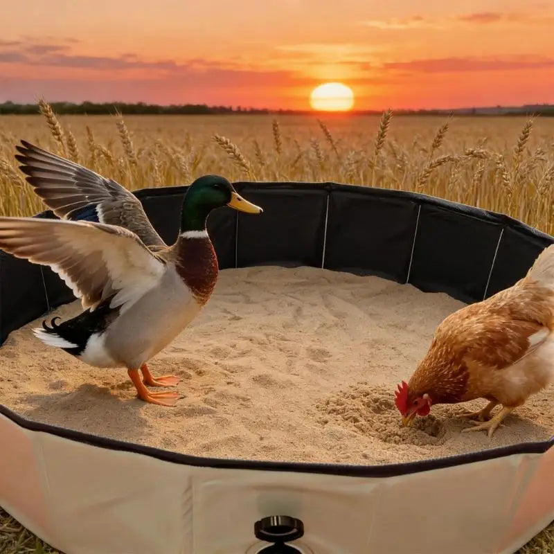 large chicken dust bath bowl portable sand bath for backyard chickens ducks anti slip poultry dust bathing tray