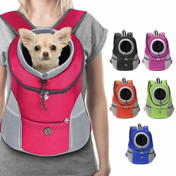 small dog front carrier backpack breathable hands free pet travel bag
