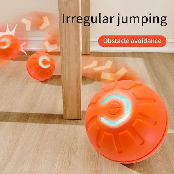 Interactive smart moving ball toy for dogs and cats USB rechargeable automatic pet toy for indoor play