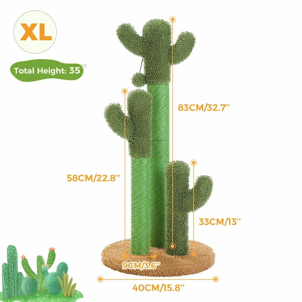 cactus cat scratching post for indoor cats with sisal rope