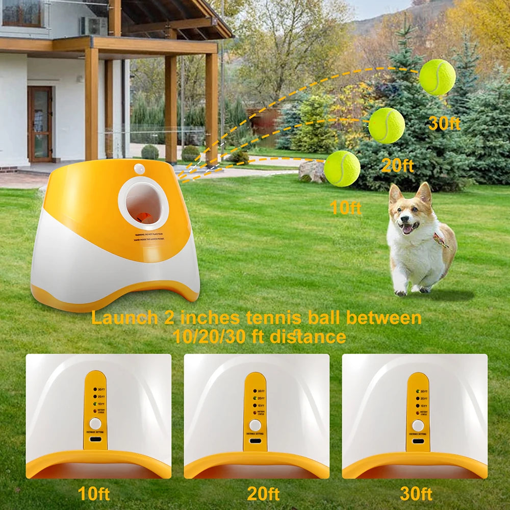 Automatic Throwing Machine For Pets Tennis Launcher