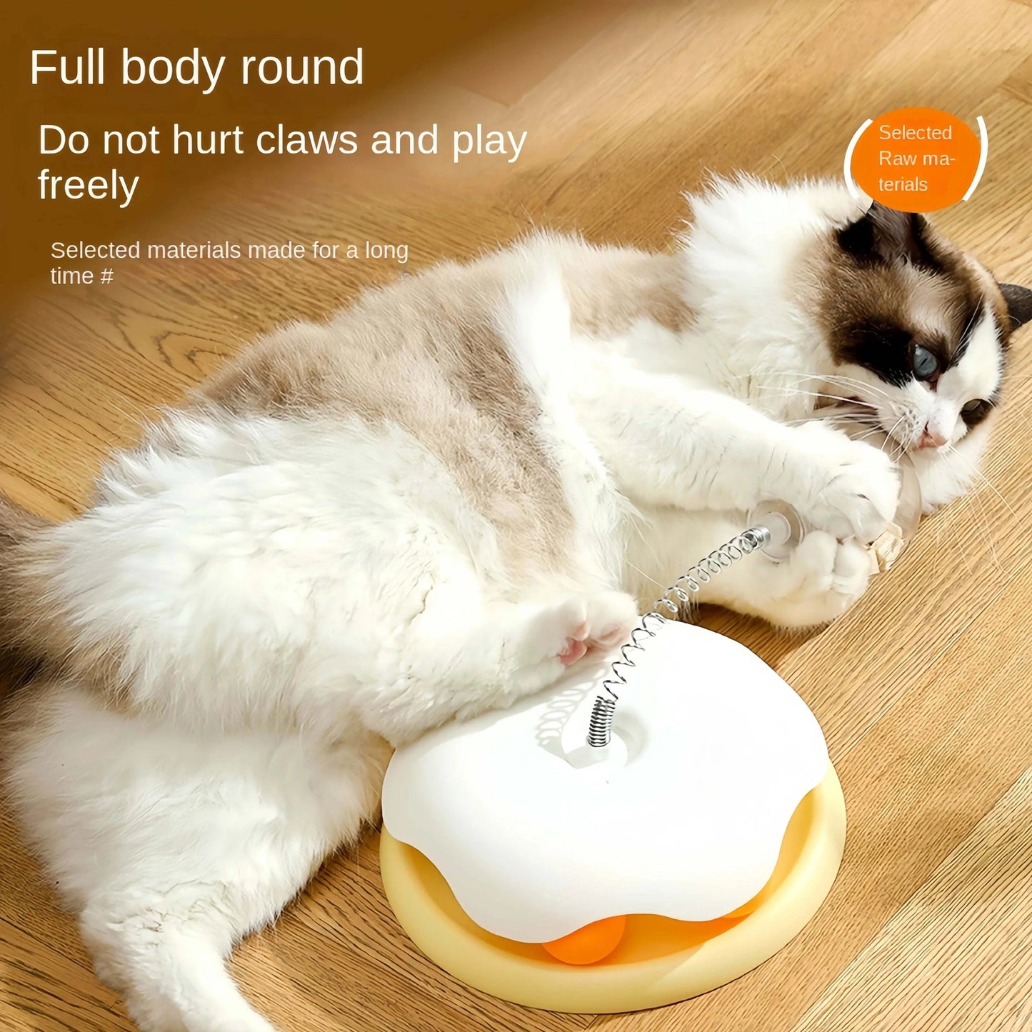 "Interactive food toy ball for dogs and cats, durable and fun.