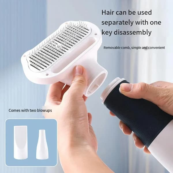 Professional pet hair dryer grooming tool with adjustable heat settings for dogs and cats in multiple colours