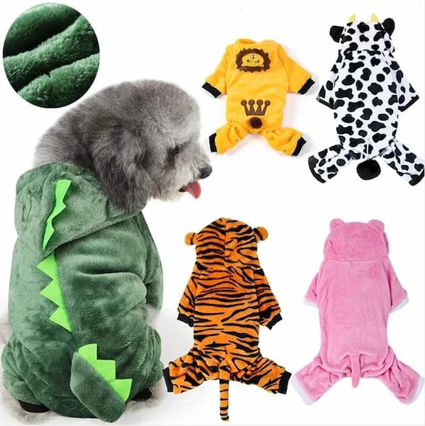 Soft warm Chihuahua fleece hoodie pajamas