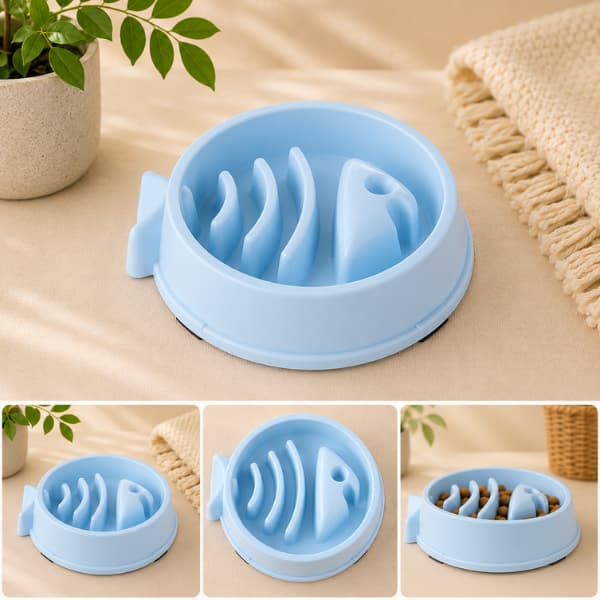Anti-Choking Slow Feeding Bowl for Dogs & Cats | Healthy Slow Feeder Pet Bowl