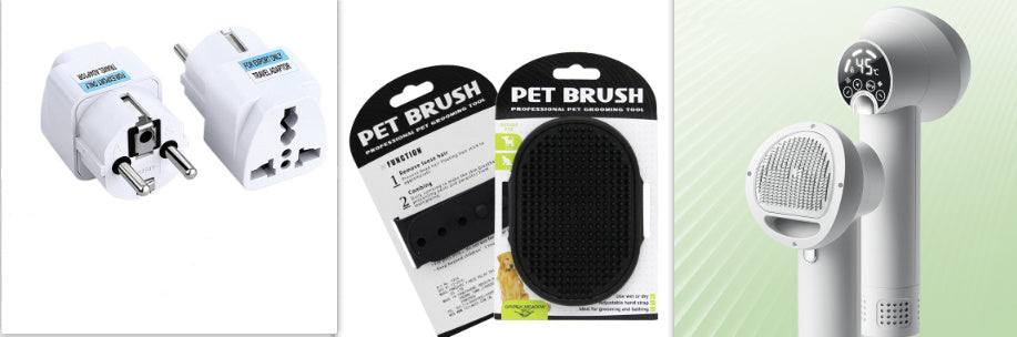 Smart pet hair dryer and grooming comb, designed for dogs and cats, offering silent, gentle drying and effective combing for stress-free grooming.