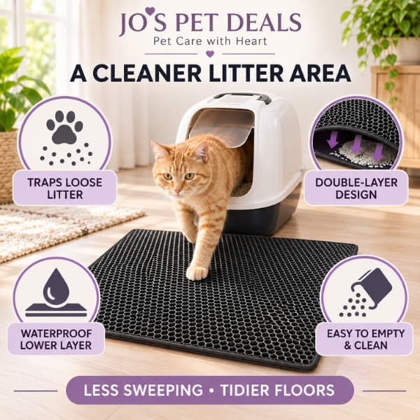 Benefits of the double-layer honeycomb cat litter mat with waterproof base