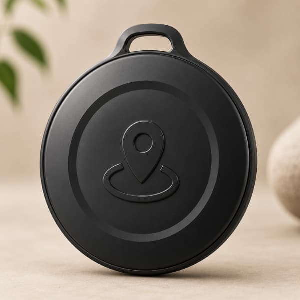 Premium black Mini GPS Pet Tracker compatible with Apple Find My, lightweight anti-lost tracker for dog and cat collars, keys, luggage and everyday valuables.