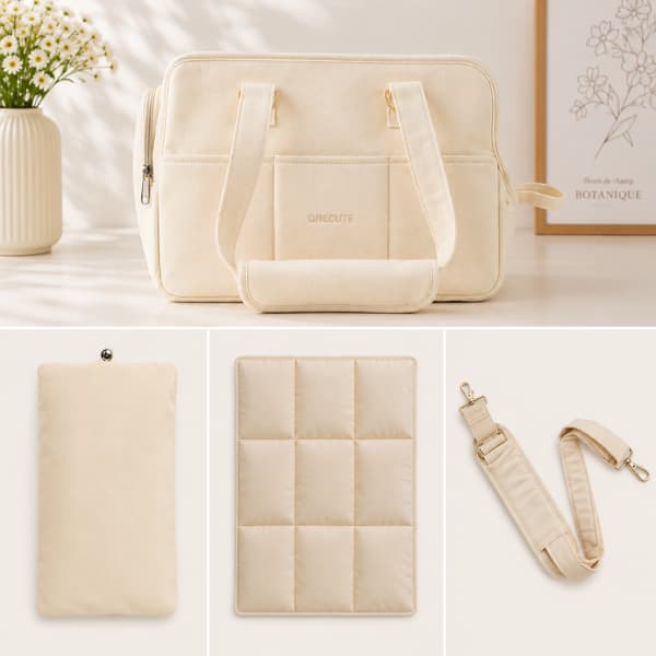 Luxury pet carrier complete set with removable cushion, padded mat, and adjustable shoulder strap for comfortable travel with small dogs and cats