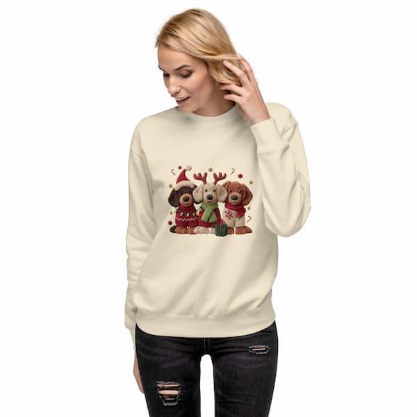 Merry Woofmas Sweatshirt | Cute Dog Christmas Jumper Gift for Pet Lovers