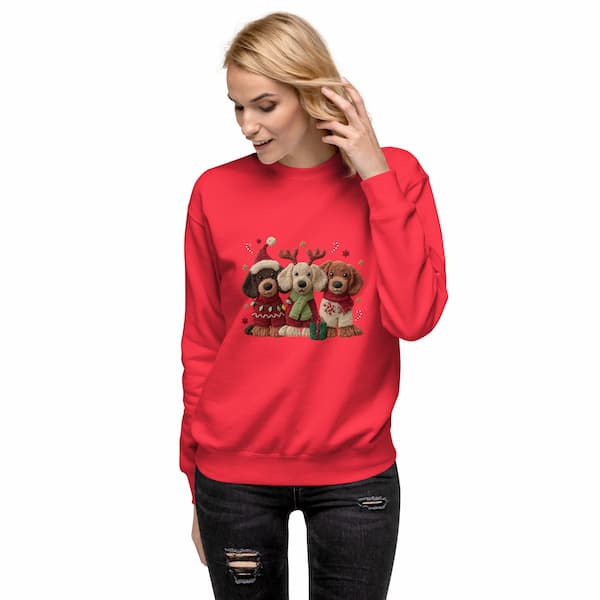 Merry Woofmas Sweatshirt | Cute Dog Christmas Jumper Gift for Pet Lovers