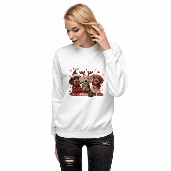 Merry Woofmas Sweatshirt | Cute Dog Christmas Jumper Gift for Pet Lovers