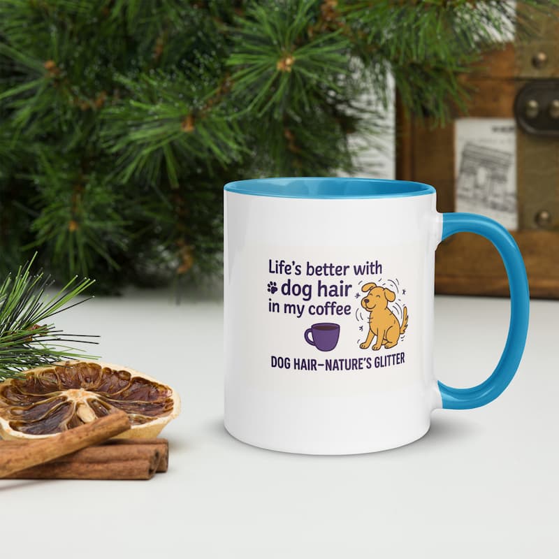 Funny Dog Hair Nature’s Glitter Mug | Dog Lover Gift | Jo’s Pet Deals